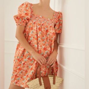 NWT Something Navy Smocked Dress